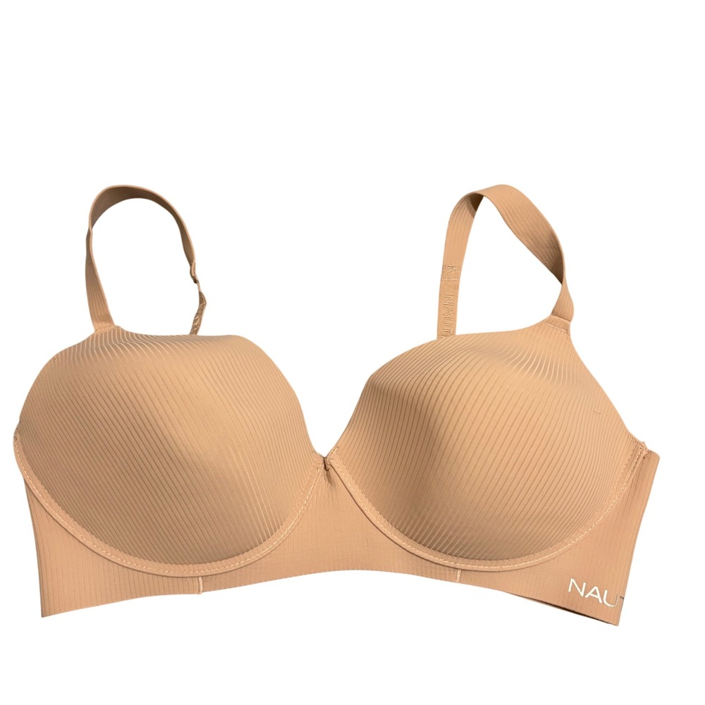 Nautica Intimates Ribbed T-Shirt Bra Beige 42D Underwire Contour 1553-70